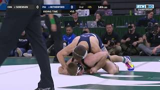 Big Ten Rewind 2013 Wrestling  141 LBs  Penn States Zain Retherford vs Iowas Josh Dziewa [upl. by Llenroc]