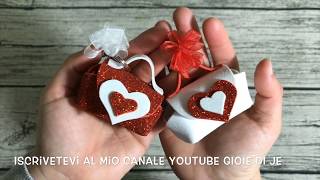 TUTORIAL DIY  BORSETTE PORTACHIAVI SAN VALENTINO FACILISSIME [upl. by Ahsieat625]