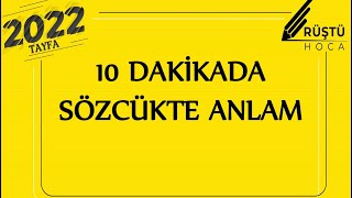 10 DAKİKADA  Sözcükte Anlam  RÜŞTÜ HOCA [upl. by Annayd525]