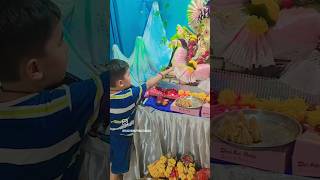 Shree ganeshaya dheemahiganpatibappamorya trendingshortsviralvideo [upl. by Brookner]