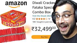 I BOUGHT EXPENSIVE DIWALI CRACKERS FROM AMAZON [upl. by Nangem]