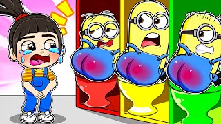 OMG Minions please  Agnes wants to go to the WC Sad story Minions and friends animation [upl. by Lenuahs]