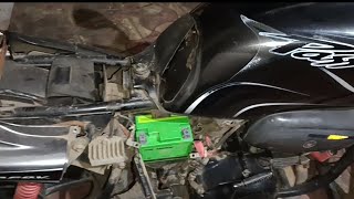 How to change bike battery at home🏠 👨‍🔧 bike battery passion machine [upl. by Monroy]