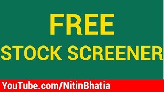 FREE Stock Screener HINDI [upl. by Klemperer581]