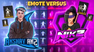 Nikhitha Nikz Vs Akshay Akz Legendary Emotes Collection War 😍 Free Fire Emotes Collection In Kerala [upl. by Wernsman]