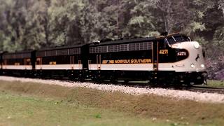 Overland Models Norfolk Southern Business Train F Units [upl. by Latsyrd]