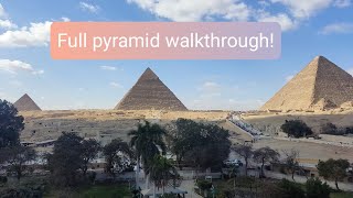 FULL PYRAMID WALKTHROUGH Giza Plateau inside the pyramid of CheopsKhufu Egypt Cairo 2024 [upl. by Palua]