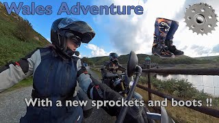 Himalayan 411 and Triumph 400x sprocket upgrade review in Wales with Alpinestars Boots review too [upl. by Web502]