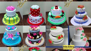 Two tier cake design 2tier cake decoration ideas23 tier cake design 2 layer cake [upl. by Starobin]