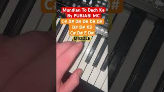 How to play Mundian To Bach Ke by Punjabi MC on piano  easy piano tutorial subscribe music 1view [upl. by Eseilenna]