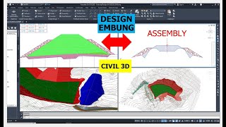 Template Civil 3D Perencanaan Embung sudah berdasarkan Analisi Hidrologi Part 5 [upl. by Rosemaria]