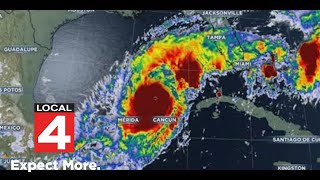 Replay coverage Hurricane Milton moves towards Florida [upl. by Eissac]