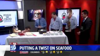 Fogo de Chao chefs put their own spin on seafood Fox 59 News [upl. by Dambro761]