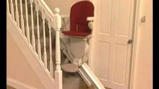 Stannah Stairlift With Hinged Railmp4 [upl. by Bentley]