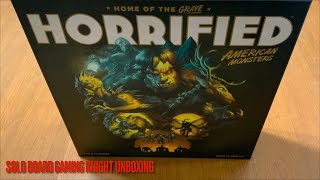 Horrified American Monsters Board Game UNBOXING  SBGK [upl. by Deedahs]