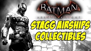 Batman Arkham Knight All Riddler Trophies Stagg Airships Riddles Breakable Objects Collectibles [upl. by Kobe]