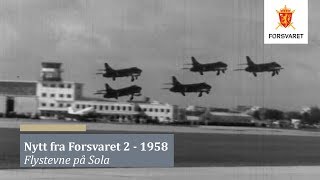 Nytt fra Forsvaret 2  1958  Flystevne på Sola [upl. by Nirra]