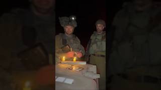 Soldiers lighting the menorah in Gaza israel [upl. by Eceirtal]