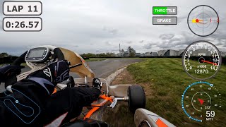 Hooton Park Circuit  Fast Lap 355s  18 Apr 24  Rotax Karting  GoPro Hero10 4K50fps Dashware [upl. by Esirehs25]