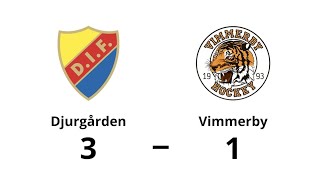 Djurgården IF  Vimmerby HC 31  Allsvenskan Hockey Höjdpunkter [upl. by Gifferd269]