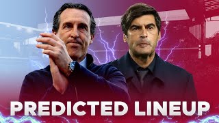 ASTON VILLA v LILLE  PREDICTED LINEUP  EUROPA CONFERENCE LEAGUE [upl. by Ilan]