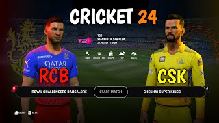 RCB VS CSK LIVE CRICKET 24  C24  WE TECH GURU shortsfeed [upl. by Legra107]