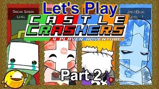 Lets Play Castle Crashers CoOp Part 2  Fun Forest of Funky Flowing Fluids [upl. by Janifer]