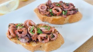 Reteta Crostini cu calamar  JamilaCuisine [upl. by Harris]