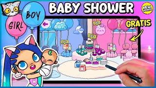 🎉 Cómo DECORAR GRATIS una BABY SHOWER con REVELACIÓN DE GÉNERO para BEBÉS en Avatar World 👶💙💖 [upl. by Iene]