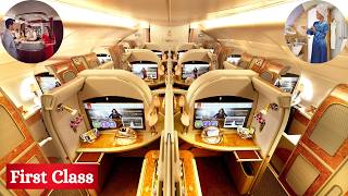 Emirates A380 First Class  Dubai to Singapore Flight  4K Full Review [upl. by Batty570]