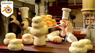 Blender Clay Mation Scene Explained timelapse Wallace and Gromit [upl. by Balling]