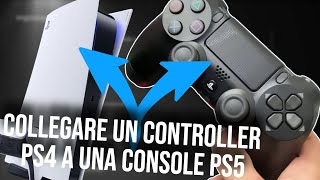 Come collegare un controller PS4 alla PS5  Usare il pad PS4 sulla PS5 [upl. by Haidebej]