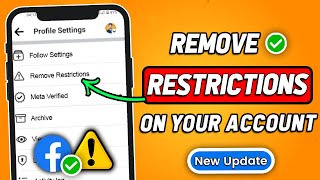 How to Remove Account Restriction on Facebook New Method [upl. by Nonah]