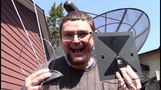 Clear TV Flat Antenna Review and Unboxing  VS Rabbit Ears  Free To Air Antenna Testing [upl. by Guimar]