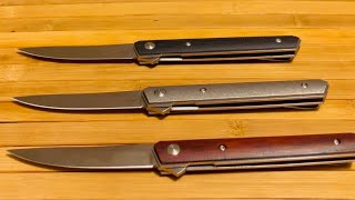 3 JAPANESESTYLE POCKET KNIVES Boker Kwaiken Air Mini Cocobolo G10 Titanium  Knife Unboxing [upl. by Kcirreg424]