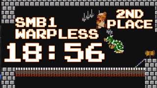 1856928 Super Mario Bros Warpless Speedrun PB [upl. by Nanis516]