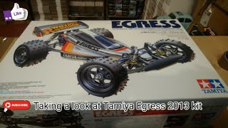 Taking a look at Tamiya Egress 2013 kit [upl. by Ettevroc]