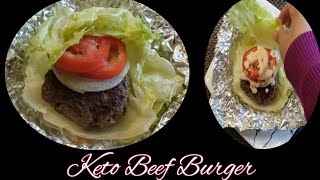 Keto Beef Burger Patty Recipe  Jucy and TenderHow To Make Lettuce Wrapped Burger 🍔 [upl. by Fechter]