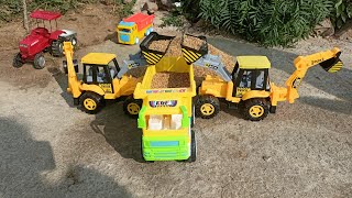 Paddy seed is transported by JCB Tata truck MiniMahindra Tractorsme loading or transporting [upl. by Dnomder]