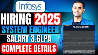 Infosys Biggest Hiring 2025  Role System Engineer  Salary 36LPA [upl. by Ardnic]