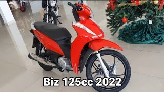 Honda Biz 125cc Vermelha 2022 preço e detalhes [upl. by Gwen]