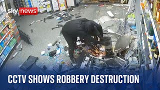 Four men carry out series of ramraid robberies at shops and petrol stations across south of England [upl. by Cleopatra]