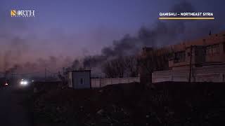 Turkish bombardment pounds Syria’s Qamishli [upl. by Haeel]