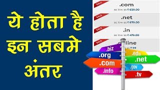 Difference between com net org etc domain name [upl. by Drucie]