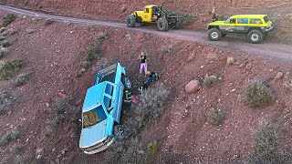 Chevy Truck Launches Over A Cliff… Driver Lucky To Be Alive [upl. by Ahmad723]