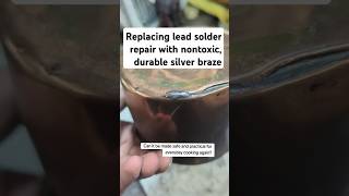 Antique copper pot with a lead solder repair 😳 Can it be made safe to use again [upl. by Ellevel113]