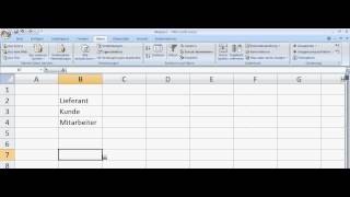 Excel 2007 2010  Einfügen einer DropdownListe mit dem Symbol Datenüberprüfung mit Untertitel [upl. by Atcele]