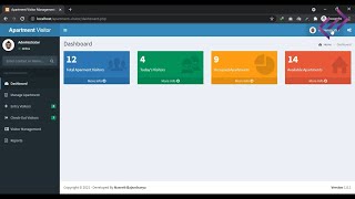 Apartment Visitor Management System in PHP MySQL with Source Code  CodeAstro [upl. by Shing]