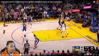 FlightReacts To 76ERS at WARRIORS  FULL GAME HIGHLIGHTS  January 30 2024 [upl. by Anileuqcaj]