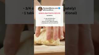 How to make Semolina Pasta Recipe [upl. by Inkster]